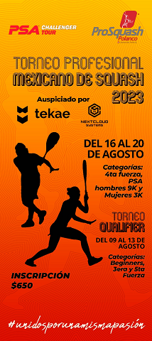 Torneo PSA 9K Varonil 3K Femenil Pro Squash Torneo PSA 9K Varonil 3K Femenil Pro Squash